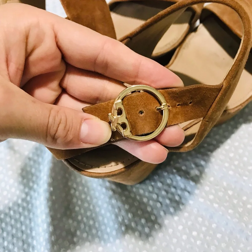 Tory Burch suede wedges